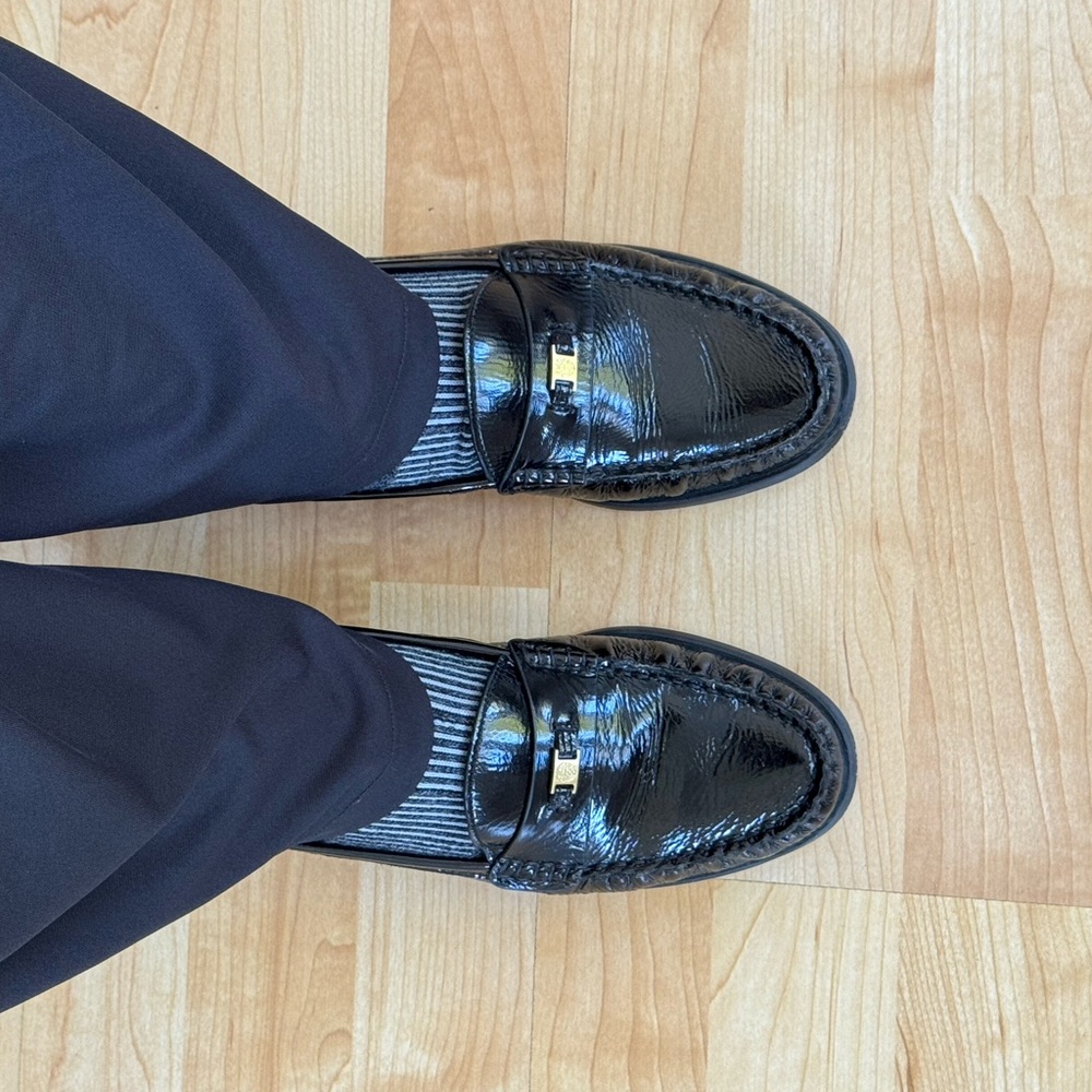 Vince Camuto Black Patent Loafers